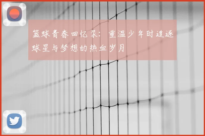 篮球青春回忆录：重温少年时追逐球星与梦想的热血岁月